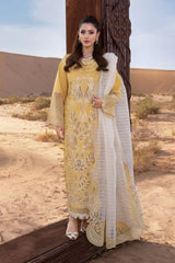RANG RASIYA-3PC LAWN LASERCUTWORK EMBROIDERED SHIRT WITH KHAADI NET EMBROIDERED DUPATTA AND TROUSER -BIC-4769 Asasay Fakhir