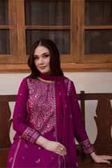 BATIK-3PC LAWN EMBROIDERED SHIRT WITH CHIFFOON EMBROIDERED DUPATTA AND EMB TROUSER-BIC-4735 Asasay Fakhir