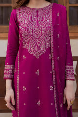 BATIK-3PC LAWN EMBROIDERED SHIRT WITH CHIFFOON EMBROIDERED DUPATTA AND EMB TROUSER-BIC-4735 Asasay Fakhir