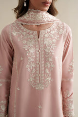 ZAIB-3PC LAWN EMBROIDERED SHIRT WITH CHIFFON EMB DUPATTA AND TROUSER-BIC-4915