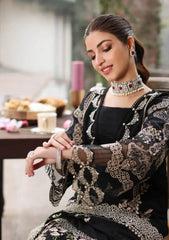 ASIM JOFA-3PC LAWN EMBROIDERED SHIRT WITH CHIFFON EMBROIDERED DUPATTA AND TROUSER -BIC-4633 Asasay Fakhir