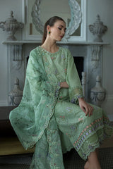 SOBIA NAZIR-3PC LAWN EMBROIDERED SHIRT WITH CHIFFON PRINTED EMB DUPATTA AND TROUSER-BIC-4616 Asasay Fakhir