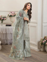 MOHAGNI-3PC LAWN PRINTED EMBROIDERED SHIRT WITH SILK PRINTED DUPATTA AND PRINTED TROUSER-BIC-008 Asasayfakhir