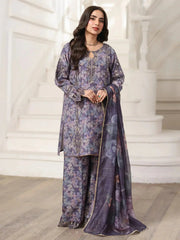 MOHAGNI-3PC LAWN PRINTED EMBROIDERED SHIRT WITH SILK PRINTED DUPATTA AND PRINTED EMB TROUSER-006 Asasay Fakhir