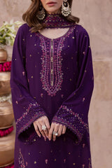 BATIK-3PIECE LAWN SEQUIN EMBROIDERED SHIRT WITH CHIFFON EMBROIDERED DUPATTA AND TROUSER-BIC-4859 Asasay Fakhir