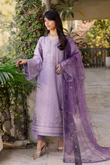 BATIK-3PC LAWN EMBROIDERED SHIRT WITH ORGANZA EMBROIDERED DUPATTA AND TROUSER-BIC-4830 Asasay Fakhir