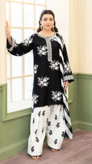 ZARA SHAHJAHAN-3PC LAWN EMBROIDERED SHIRT WITH CHIFFON PRINTED DUPATTA AND EMB TROUSER-BIC-4876 Asasay Fakhir