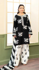 ZARA SHAHJAHAN-3PC LAWN EMBROIDERED SHIRT WITH CHIFFON PRINTED DUPATTA AND EMB TROUSER-BIC-4876 Asasay Fakhir