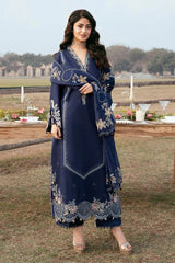 IZEL-3PC LAWN EMBROIDERED SHIRT WITH KHADDI NET EMBROIDERED DUPATTA AND TROUSER-BIC-4817 Asasay Fakhir