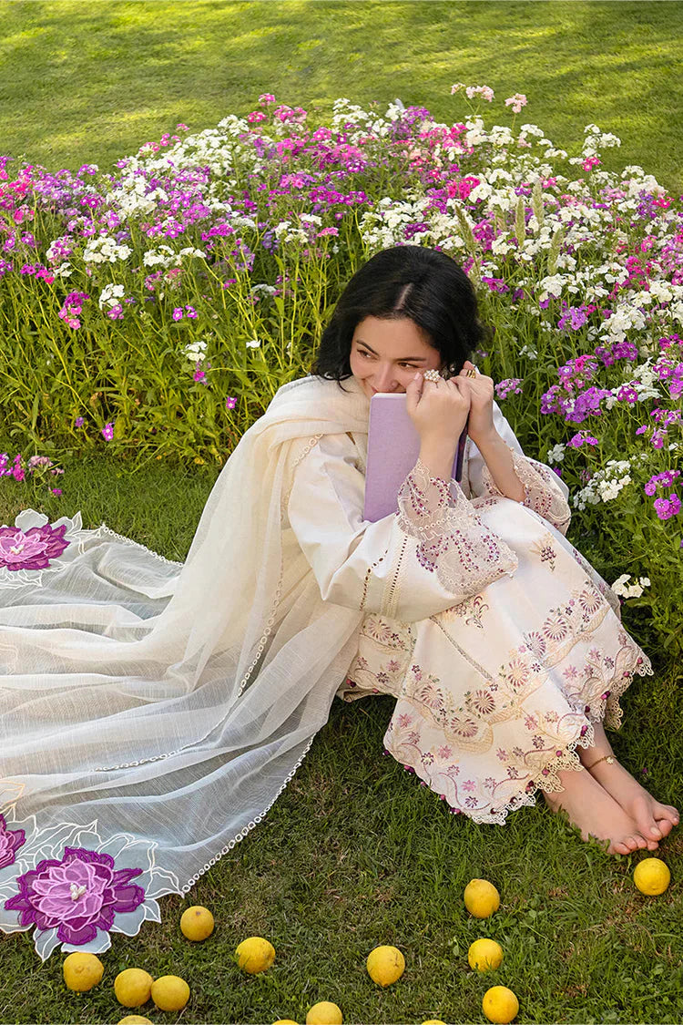 RANG RASIYA-3PC LAWN SEQUIN EMBROIDERED SHIRT WITH KHADDI NET EMB DUPATTA AND EMB TROUSER-BIC-4883 Asasay Fakhir