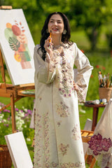 RANG RASIYA-3PC LAWN SEQUIN EMBROIDERED SHIRT WITH KHADDI NET EMB DUPATTA AND EMB TROUSER-BIC-4883 Asasay Fakhir