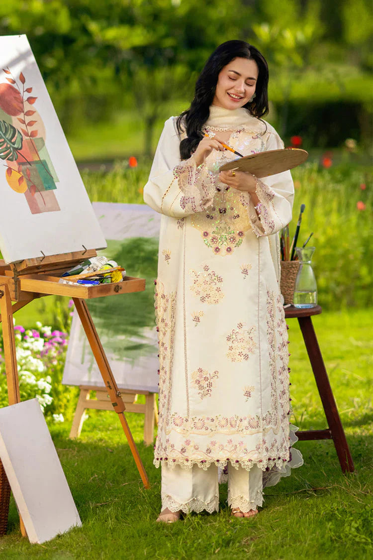 RANG RASIYA-3PC LAWN SEQUIN EMBROIDERED SHIRT WITH KHADDI NET EMB DUPATTA AND EMB TROUSER-BIC-4883 Asasay Fakhir