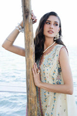 MUSHQ-3PC LAWN HEAVY EMBROIDERED SHIRT WITH CHIFFON PRINTED DUPATTA AND TROUSER-BIC-4862 Asasay Fakhir