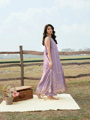 IZEL-3PC LAWN EMBROIDERED SHIRT WITH ORGANZA EMBROIDERED DUPATTA AND TROUSER-BIC-4842 Asasay Fakhir