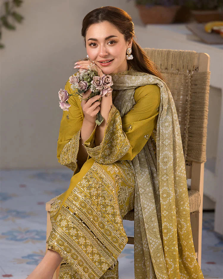 JADE-3PC LAWN SEQUIN EMBROIDERED SHIRT WITH CHIFFON PRINTED EMB DUPATTA & TROUSER-BIC-4528 Asasayfakhir