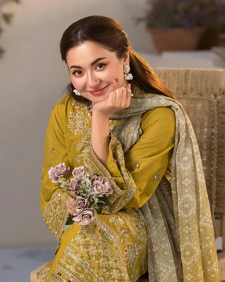 JADE-3PC LAWN SEQUIN EMBROIDERED SHIRT WITH CHIFFON PRINTED EMB DUPATTA & TROUSER-BIC-4528 Asasayfakhir