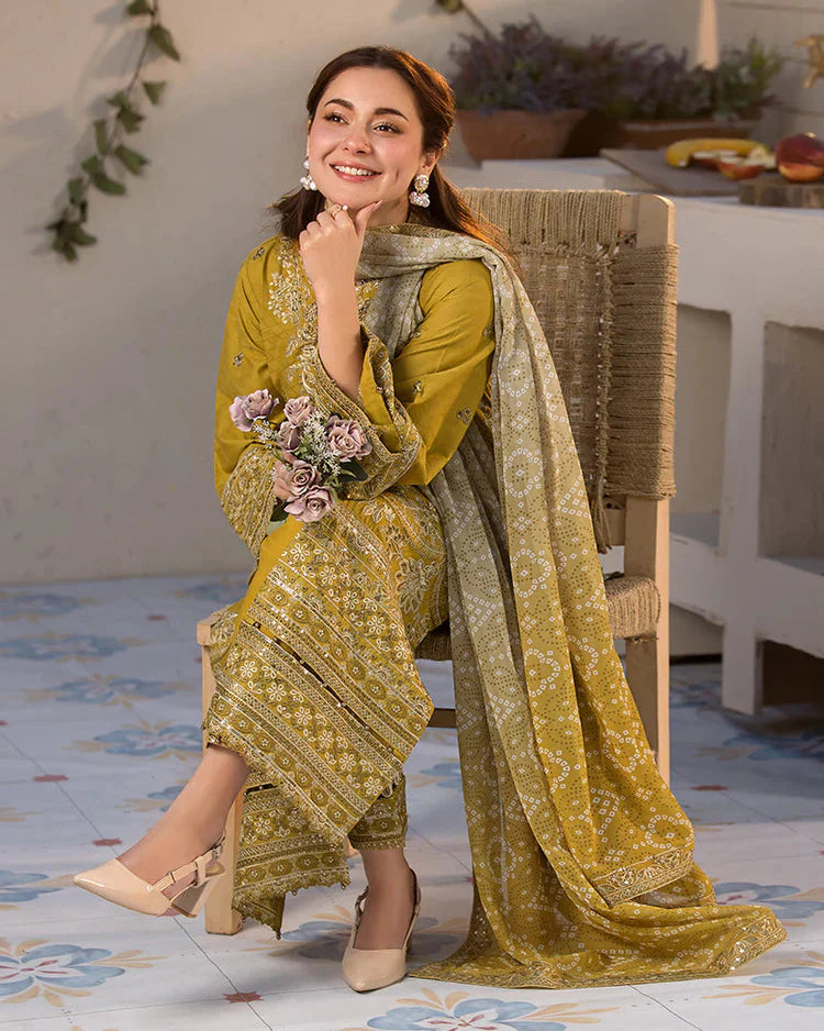 JADE-3PC LAWN SEQUIN EMBROIDERED SHIRT WITH CHIFFON PRINTED EMB DUPATTA & TROUSER-BIC-4528 Asasayfakhir