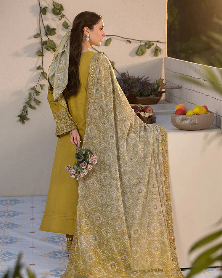 JADE-3PC LAWN SEQUIN EMBROIDERED SHIRT WITH CHIFFON PRINTED EMB DUPATTA & TROUSER-BIC-4528 Asasayfakhir