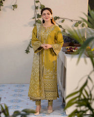 JADE-3PC LAWN SEQUIN EMBROIDERED SHIRT WITH CHIFFON PRINTED EMB DUPATTA & TROUSER-BIC-4528 Asasayfakhir