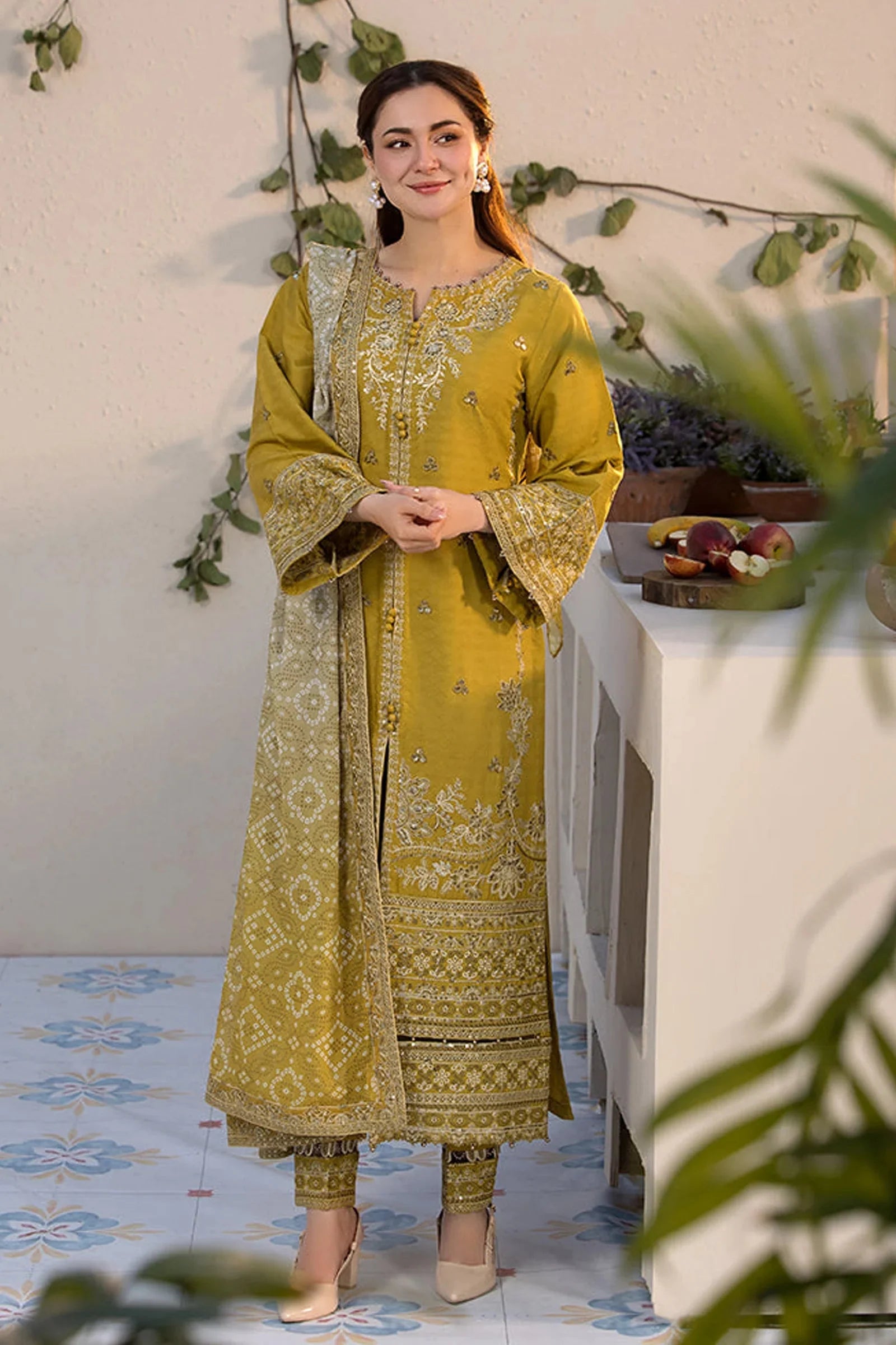 JADE-3PC LAWN SEQUIN EMBROIDERED SHIRT WITH CHIFFON PRINTED EMB DUPATTA & TROUSER-BIC-4528 Asasayfakhir