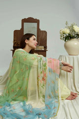 ZARA SHAH JAHAN-3PC LAWN EMBROIDERED SHIRT WITH CHIFFON PRINTED DUPATTA & EMB TROUSER-BIC-4650 Asasay Fakhir