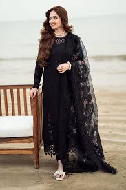 NUREH-3PC LAWN CHIKENKARI LASER EMBROIDERED SHIRT WITH COTTON NET EMBROIDERED PRINT DUPATTA-4523 Asasay Fakhir