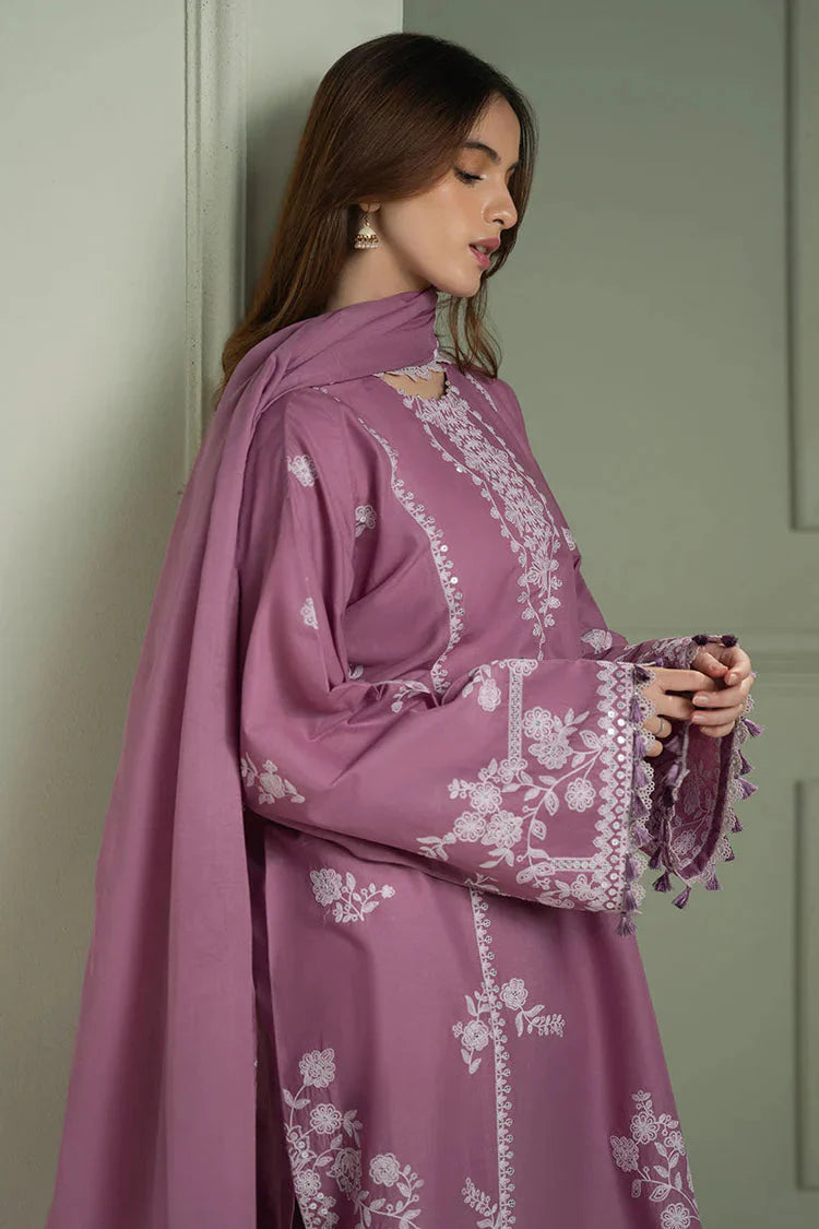 CROSS STITCH-3PC LAWN EMBROIDERED SHIRT WITH CHIFOON MBROIDRERD DUPATTA & TROUSER-BIC-4501 Asasay Fakhir
