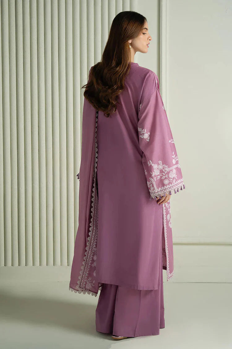 CROSS STITCH-3PC LAWN EMBROIDERED SHIRT WITH CHIFOON MBROIDRERD DUPATTA & TROUSER-BIC-4501 Asasay Fakhir