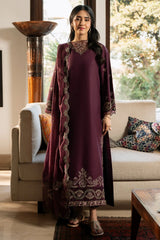 IZEL-3PC LAWN EMBROIDERED SHIRT WITH KHAADI EMBROIDERED DUPATTA & TROUSER-BIC-4504 Asasay Fakhir