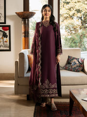 IZEL-3PC LAWN EMBROIDERED SHIRT WITH KHAADI EMBROIDERED DUPATTA & TROUSER-BIC-4504 Asasay Fakhir