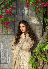 ELAF-3PC LAWN EMBROIDERED SHIRT WITH CHIFFON PRINTED EMBROIDERED DUPATTA AND TROUSER-BIC-4808 Asasay Fakhir