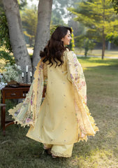 RANG RASIYA-3PC LAWN EMBROIDERED SHIRT WITH CHIFFON PRINTED EMBROIDERED DUPATTA AND TROUSER-BIC-4801 Asasay Fakhir