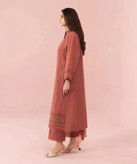 SAPPHIRE -3PC LAWN EMBROIDERED SHIRT WITH BAMBER CHIFFON EMBROIDERED DUPATTA-BIC-4664 Asasay Fakhir