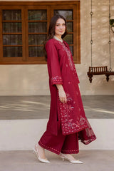 BATIK-3PC LAWN EMBROIDERED SHIRT WITH CHIFFON EMBROIDERED DUPATTA AND TROUSER-BIC-4824 Asasay Fakhir