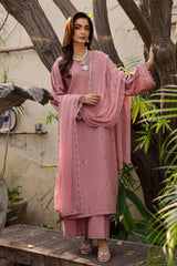 BATIK-3PC LAWN EMBROIDERED SHIRT WITH CHIFFON EMBROIDERED DUPATTA AND TROUSER-BIC-4755 Asasay Fakhir