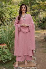 BATIK-3PC LAWN EMBROIDERED SHIRT WITH CHIFFON EMBROIDERED DUPATTA AND TROUSER-BIC-4755 Asasay Fakhir